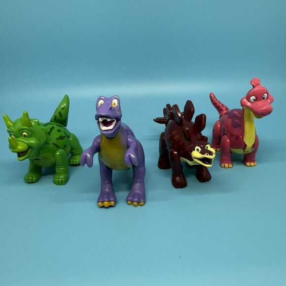 Disney T Rex Cafe Restaurant Dinosaur 4 Pc Lot‎ Movable Figures Playset - Picture 1 of 13
